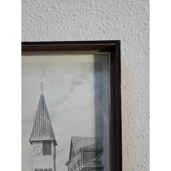 Hermann Kuhn Kemnat Germany Print St Bartholomaus Church 19x13.75" Framed - Picture 5 of 10
